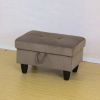 Brown Corduroy Living Room Sofa Ottoman - Brown