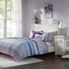 Reversible Quilt Set with Throw Pillows - as Pic