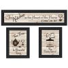 "Kitchen Friendship Collection III" 3-Piece Vignette By Artisan Trendy Decor, Ready to Hang Framed Print, Black Frame - as Pic