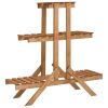 Plant Stand 32.7"x9.8"x32.7" Firwood - Brown