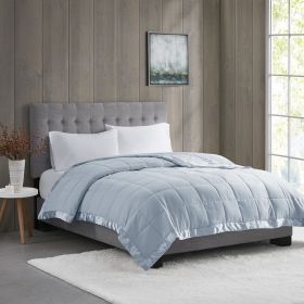 Lightweight Down Alternative Blanket with Satin Trim - as Pic