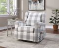 ACME Patli Swivel Chair w/Glider , Gray Fabric LV00922 - as Pic