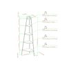 Modern Industrial Metal and Wood Corner Bookshelf – Rustic Oak - as Pic