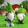 Gnome Night Solar Light Flower Decor Dimming Built-in Photoreceptor System Automatic Garden Decoration Fairy Desk Solar Light - C