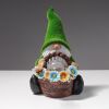 Gnome Night Solar Light Flower Decor Dimming Built-in Photoreceptor System Automatic Garden Decoration Fairy Desk Solar Light - C