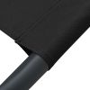 Patio Lounge Bed with Canopy and Pillows Black - Black