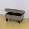 Brown Corduroy Living Room Sofa Ottoman - Brown