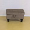 Brown Corduroy Living Room Sofa Ottoman - Brown