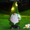 Gnome Night Solar Light Flower Decor Dimming Built-in Photoreceptor System Automatic Garden Decoration Fairy Desk Solar Light - C