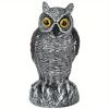 1pc Owl Decoy To Scare Birds Away, Fake Owl Scarecrows, Pigeon Deterrent, Plastic Owl Statue For Outdoor Garden Balcony Porch Yard - HBXMTY-2018-2