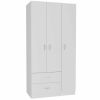 Rowaton 2-Drawer 3-Door Armoire White - as Pic