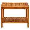 Coffee Table 23.6"x23.6"x17.7" Solid Acacia Wood - Brown