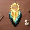 1pc Feather Dream Catcher For Bedroom; Patterned Decor Hollow Boho Wall Hanging; Handmade Dreamcatcher; Home Decor - A