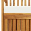 Storage Bench with Cushion 58.2" Solid Acacia Wood - Brown