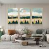 Framed Canvas Wall ArtOil Paintings Impressionism Aesthetic Prints Canvas Paintings for Living Room Bedroom Office Home; 3 Panels - 12*16
