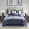 8 Piece Embroidered Comforter Set - as Pic