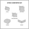 8 Piece Embroidered Comforter Set - as Pic