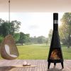 Outdoor Steel Chiminea Patio Heater - Default Title