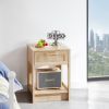 Modern Natural 15.75" Rattan End table with drawer