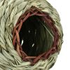 Charming Decorative Hummingbird House Hand-woven Hung Straw Nest Natural Grass Hung Bird for Garden Patio Lawn Office Indoor - 1pcs