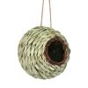 Charming Decorative Hummingbird House Hand-woven Hung Straw Nest Natural Grass Hung Bird for Garden Patio Lawn Office Indoor - 1pcs