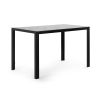 Black 5 Pieces Tempered Glass Dining Table Set for 4
