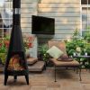 Outdoor Steel Chiminea Patio Heater - Default Title