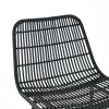 Black Finish Set of 2, Natural Rattan Indoor Counter Chair
