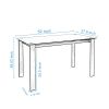 7-piece dining table set; dining table and chair - Black