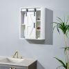 5-layer toilet bathroom Wood Wall-Mounted Storage Cabinet