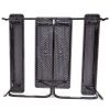 All Weather Outdoor Picnic Table Bench Set with Metal Base Wood - Black