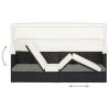 Patio Sofa with Canopy Black Poly Rattan - Black