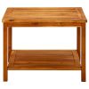 Coffee Table 23.6"x23.6"x17.7" Solid Acacia Wood - Brown