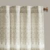 Cotton Printed Curtain Panel with Chenille detail and Lining - as Pic
