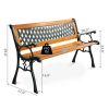Outdoor Cast Iron Patio Bench - as show