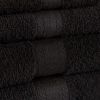 Basic Solid 18-Piece Bath Towel Set Collection - Black