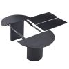 Expandable Dining Table,Solid Top Extending Table Modern Kitchen Table, Leisure Desk for Kitchen Dining Living Room Apartment.BLACK - as Pic